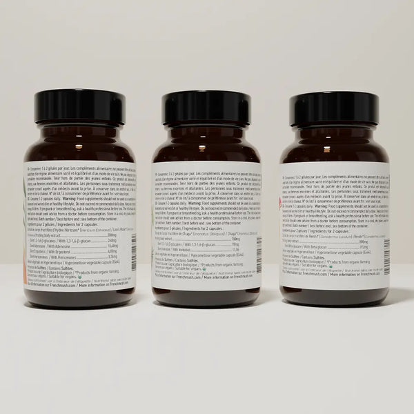 French Mush compléments alimentaires à base d'extraits de champignons médicinaux biologiques fabriqués en France Le pack Immunité et Stress Gélules - gélules -