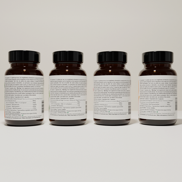 French Mush compléments alimentaires à base d'extraits de champignons médicinaux biologiques fabriqués en France Le pack French Mush Gélules - gélules -
