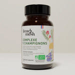 French Mush compléments alimentaires à base d'extraits de champignons médicinaux biologiques fabriqués en France Complexe 5 Champignons Bio - gélules -