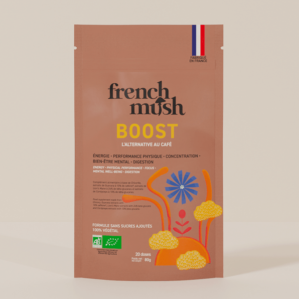 French Mush compléments alimentaires à base d'extraits de champignons médicinaux biologiques fabriqués en France Boost OFFERT ! - offert -