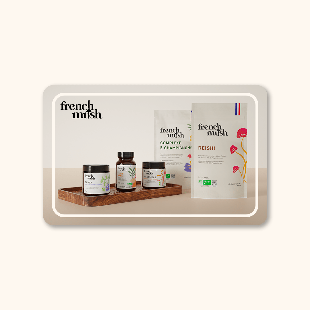 French Mush compléments alimentaires à base d'extraits de champignons médicinaux biologiques fabriqués en France e-Carte cadeau - autre -