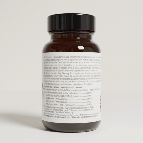 French Mush compléments alimentaires à base d'extraits de champignons médicinaux biologiques fabriqués en France Test produit - test -