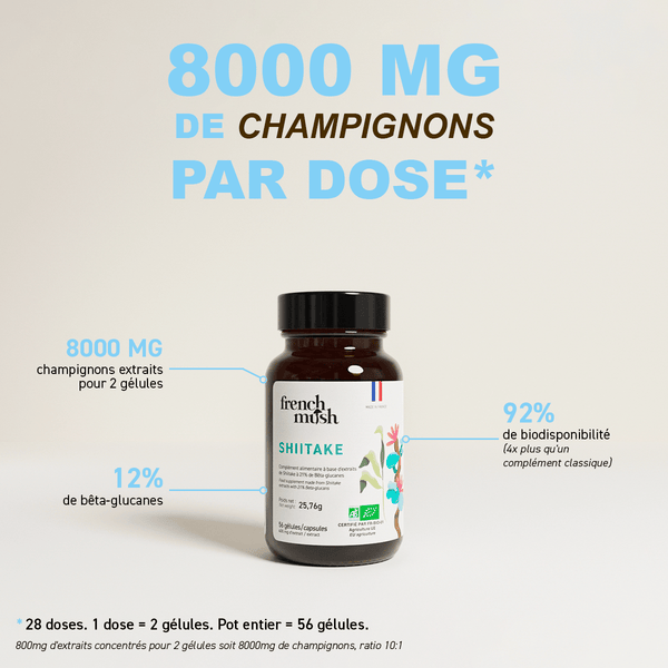 French Mush compléments alimentaires à base d'extraits de champignons médicinaux biologiques fabriqués en France Pack Summer Body Bio - -