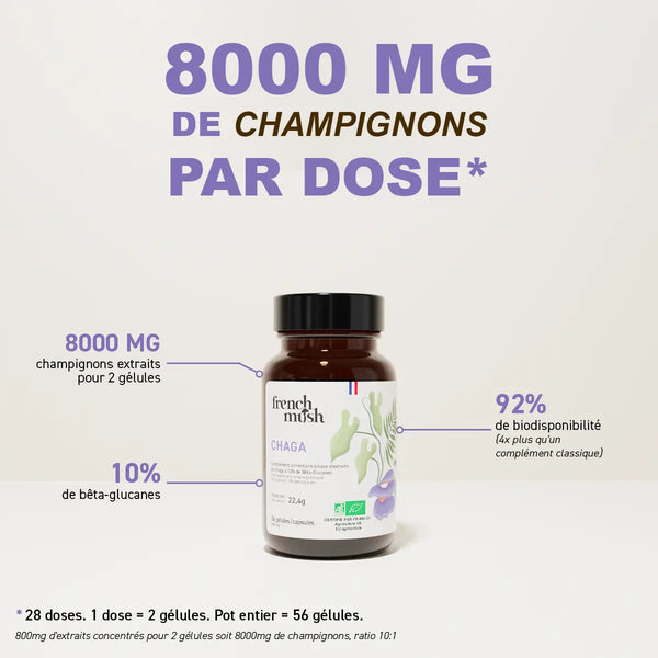 French Mush compléments alimentaires à base d'extraits de champignons médicinaux biologiques fabriqués en France Pack Summer Body Bio - -