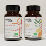 French Mush compléments alimentaires à base d'extraits de champignons médicinaux biologiques fabriqués en France Le Pack Mental et Énergie Gélules Bio - gélules -